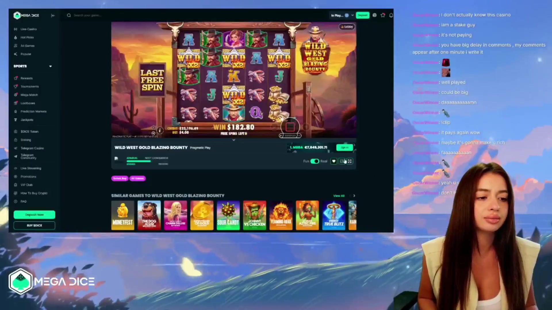 Wild West Gold Blazing Bounty: $561.60 win (31.19x)