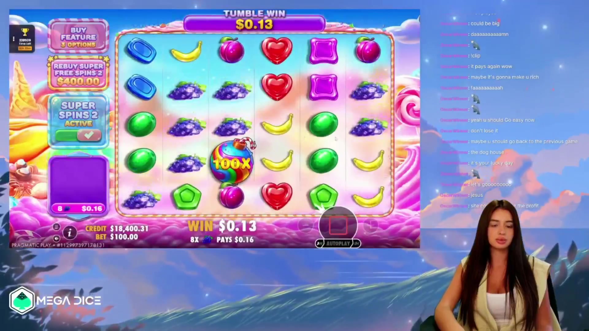 Sweet Bonanza 2500: $1,125.00 win (7.5x)