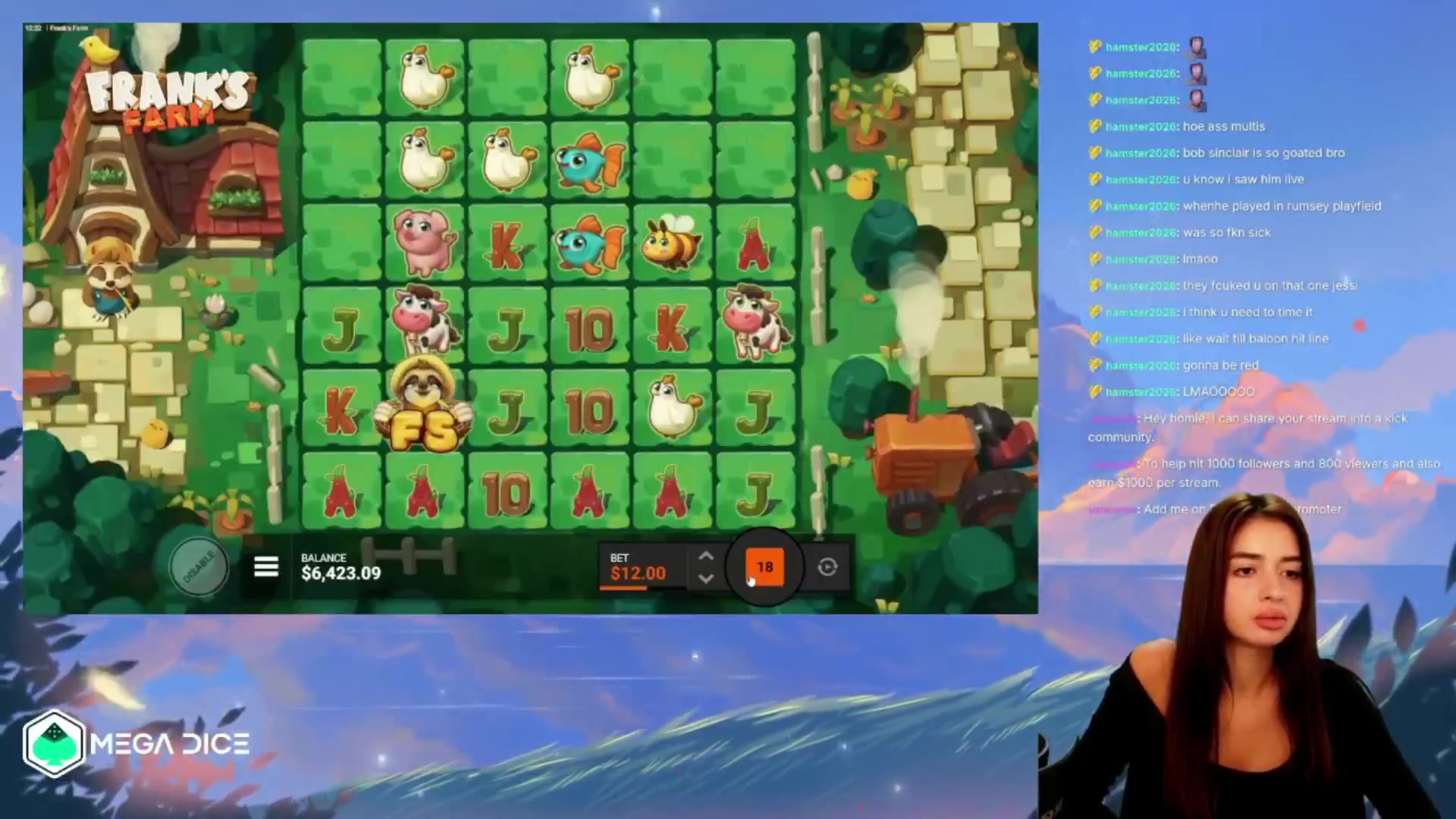 Frank's Farm: $505.80 win (42.15x)