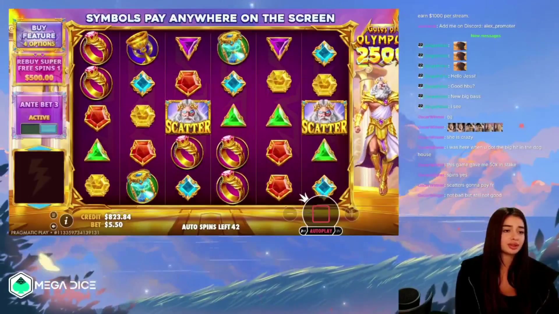 Gates of Olympus 2500: $636.12 win (64.24x)