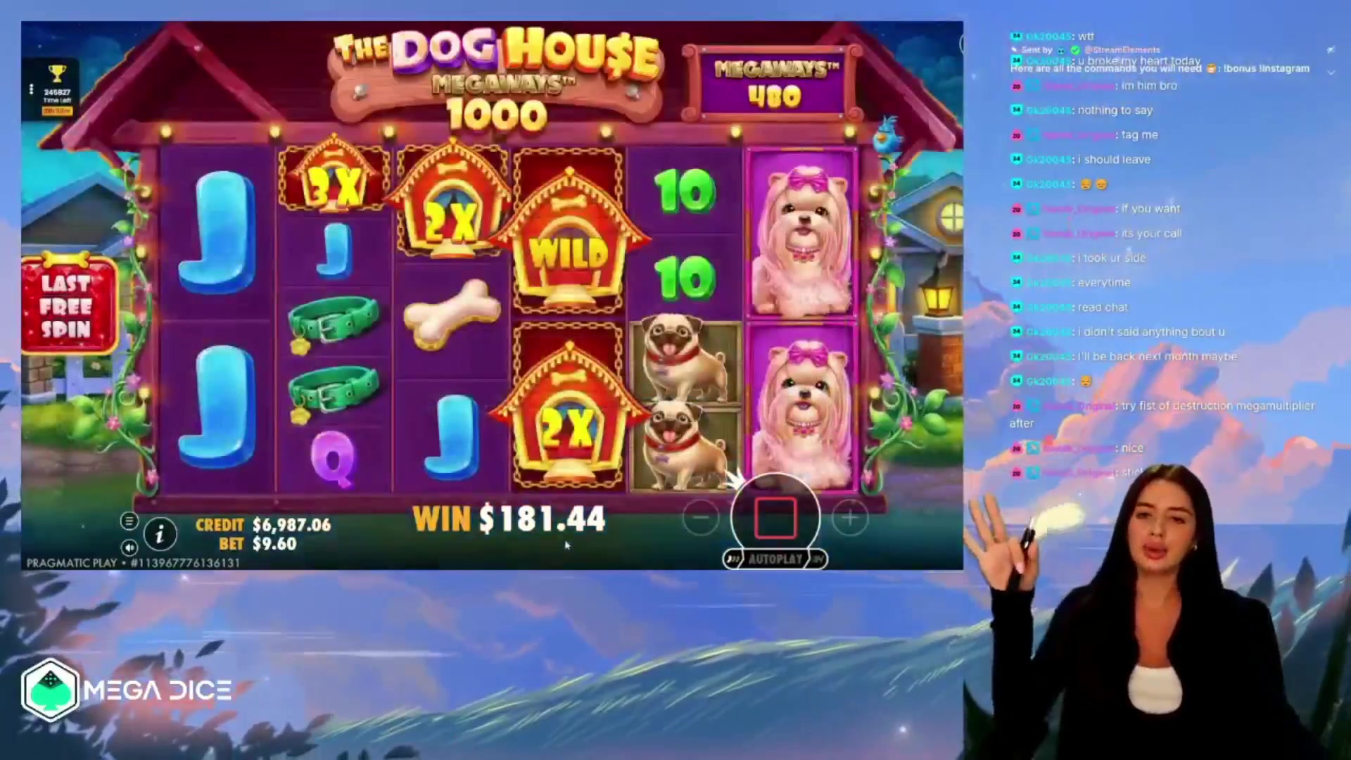 The Dog House Megaways 1000: $1,482.88 win (44.13x)