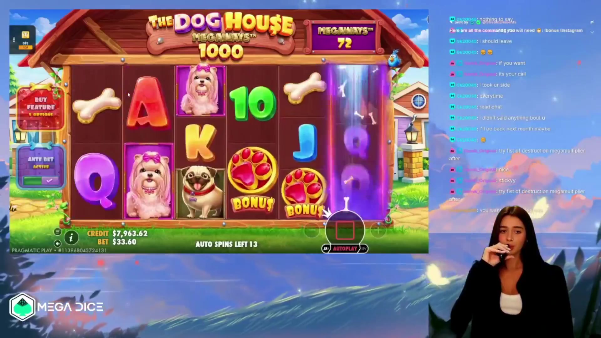 The Dog House Megaways 1000: $1,414.56 win (42.1x)