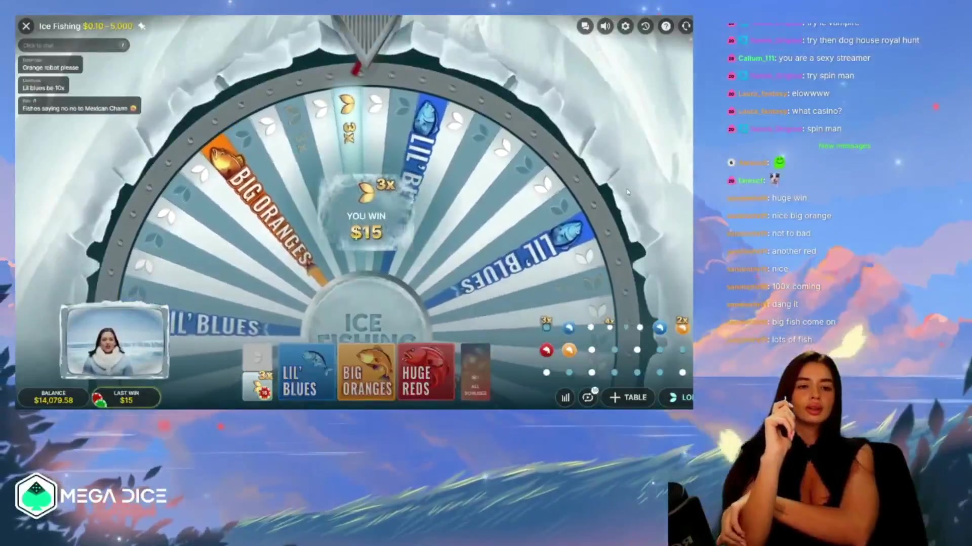 Ice Fishing: $7,125.00 win (83.82x)