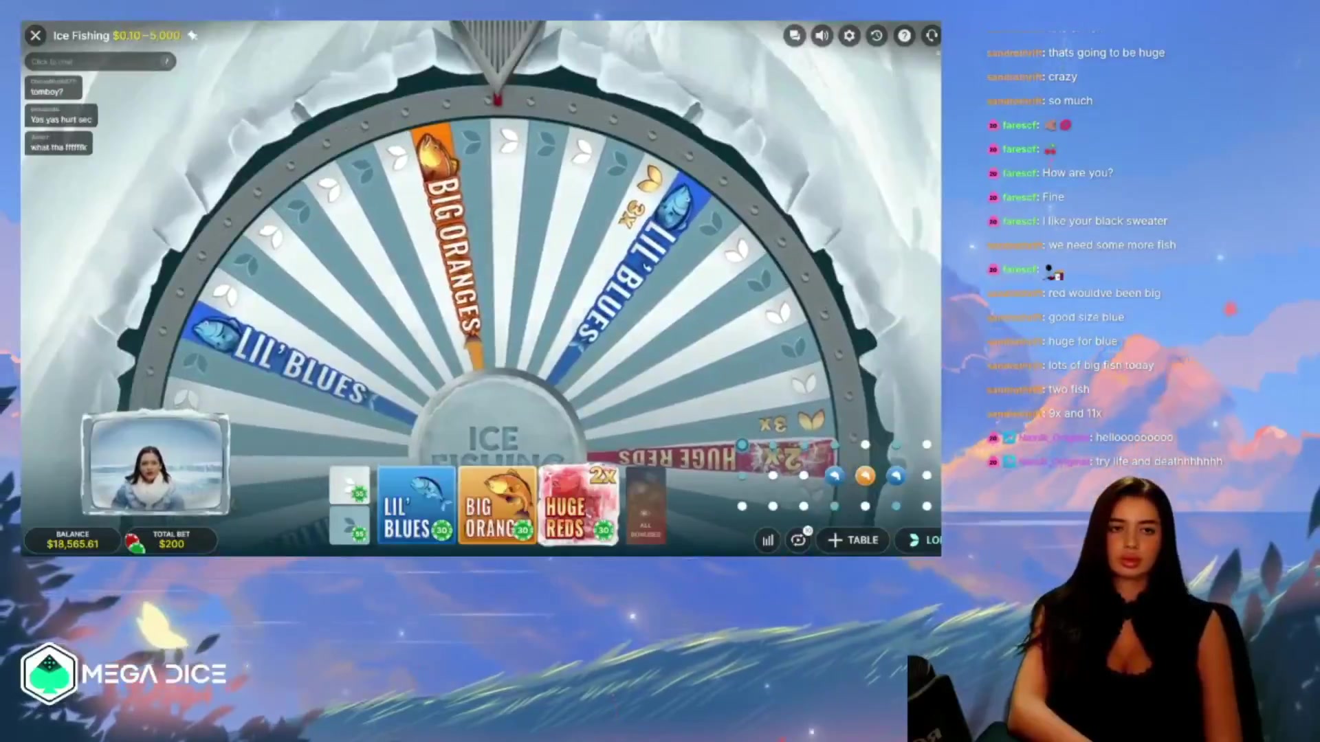 Ice Fishing: $1,950.00 win (9.75x)