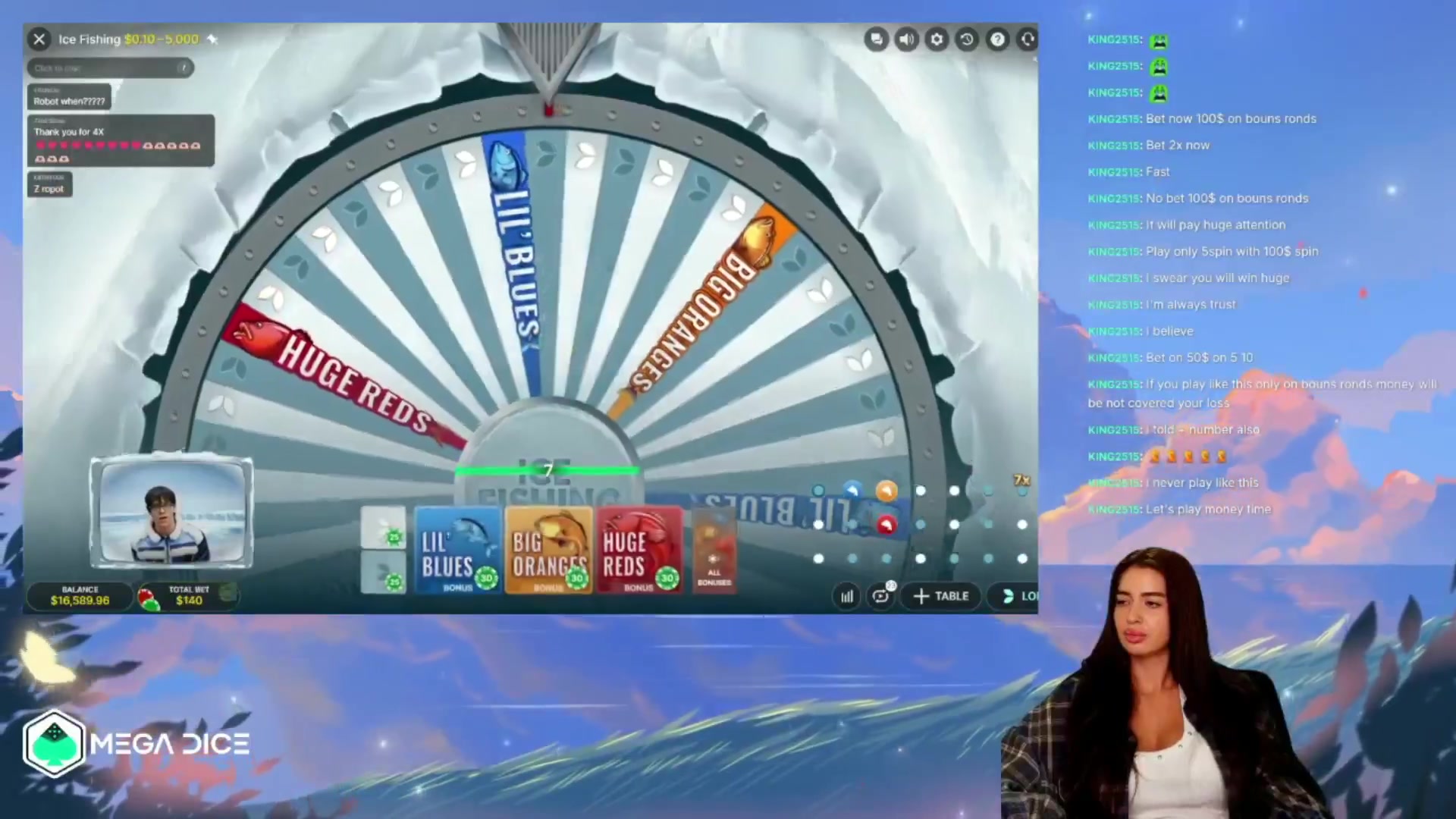 Ice Fishing: $1,950.00 win (13.93x)