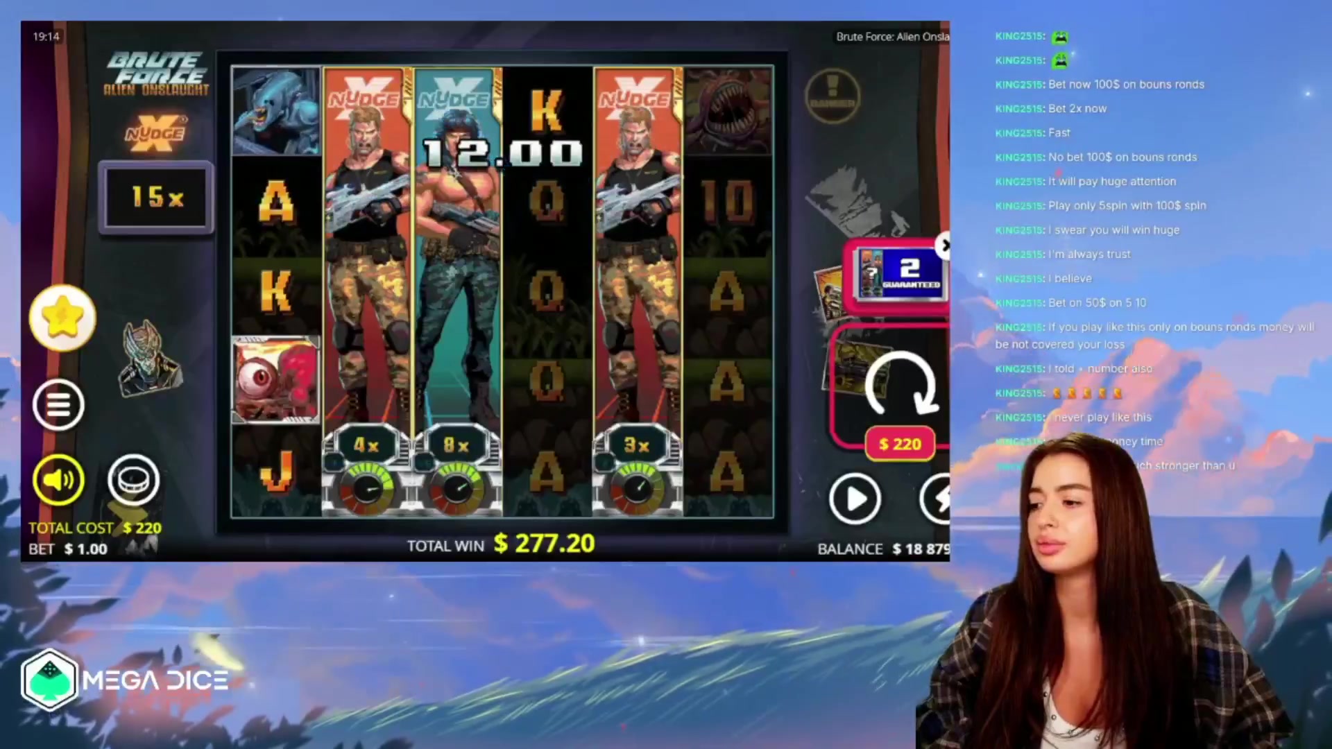 Brute Force: Alien Onslaught: $1,723.50 win (7.83x)