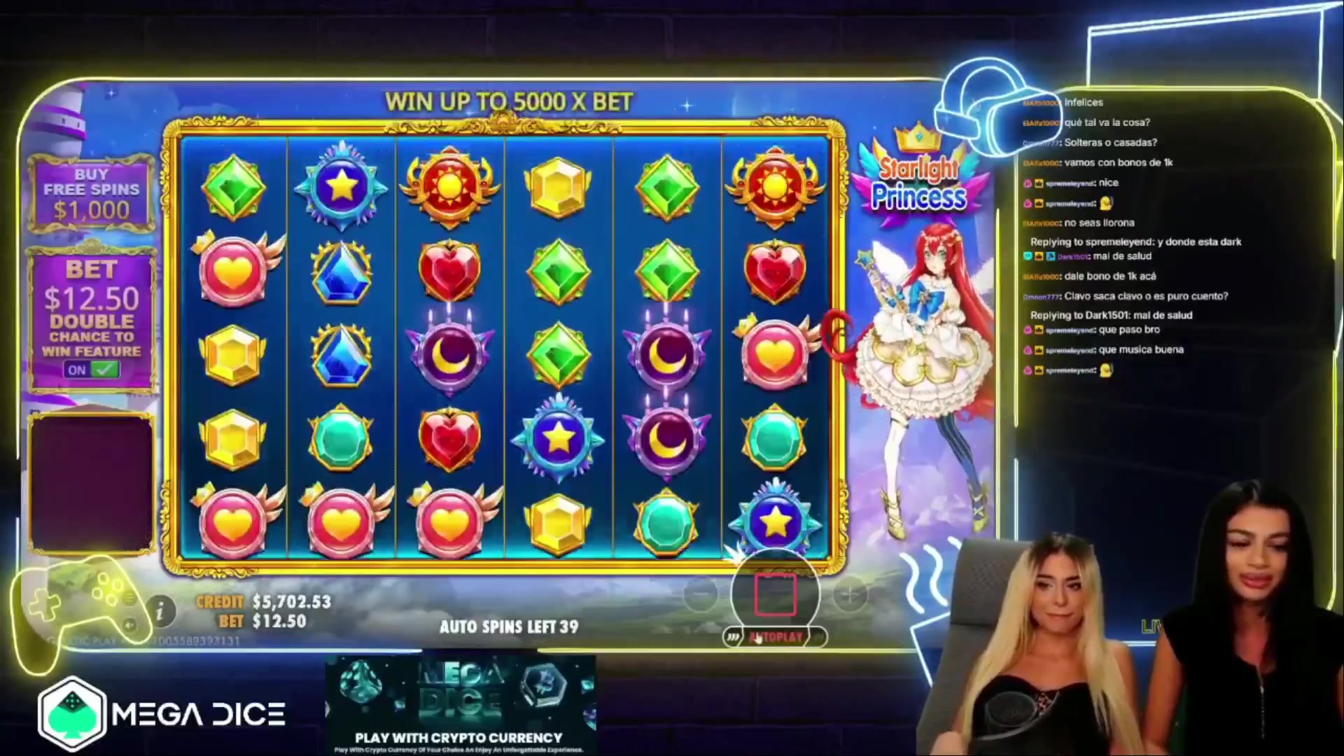 Starlight Princess: $10,417.00 win (10.42x)