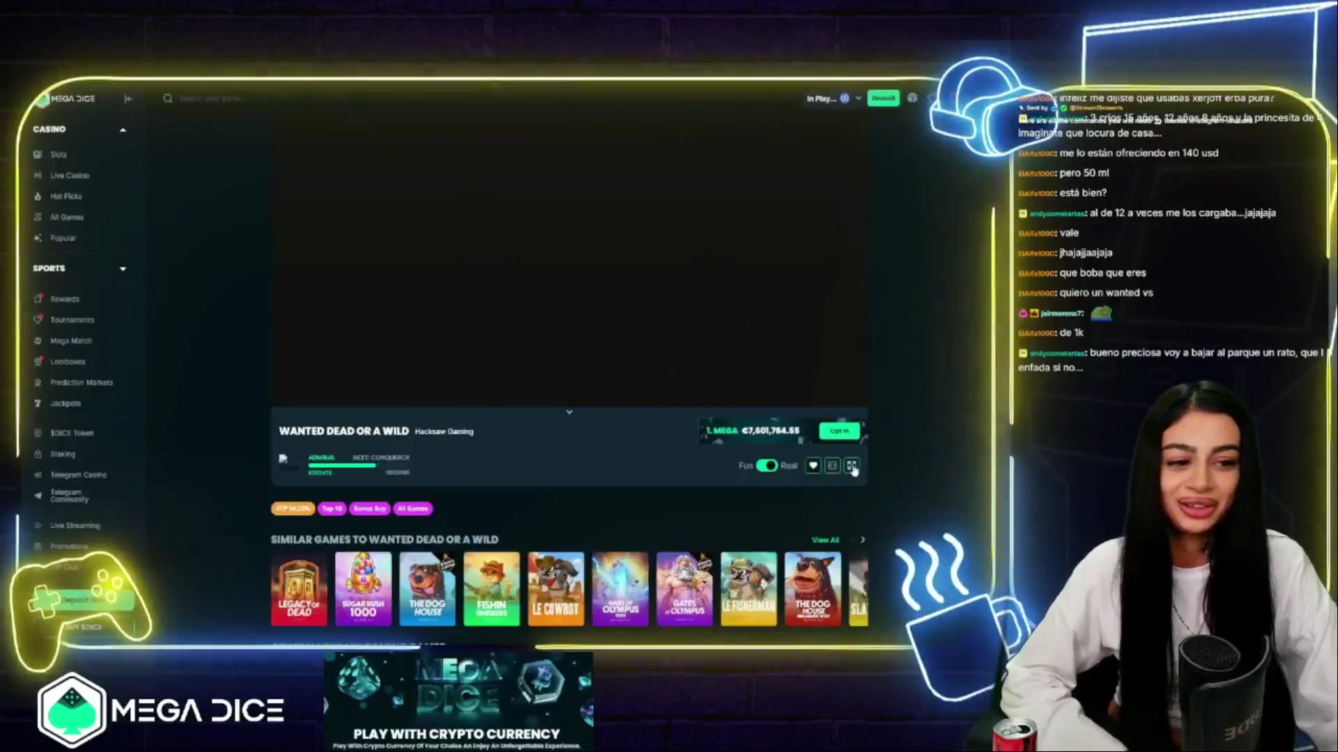 Wanted Dead or a Wild: $7,583.00 win (7.58x)