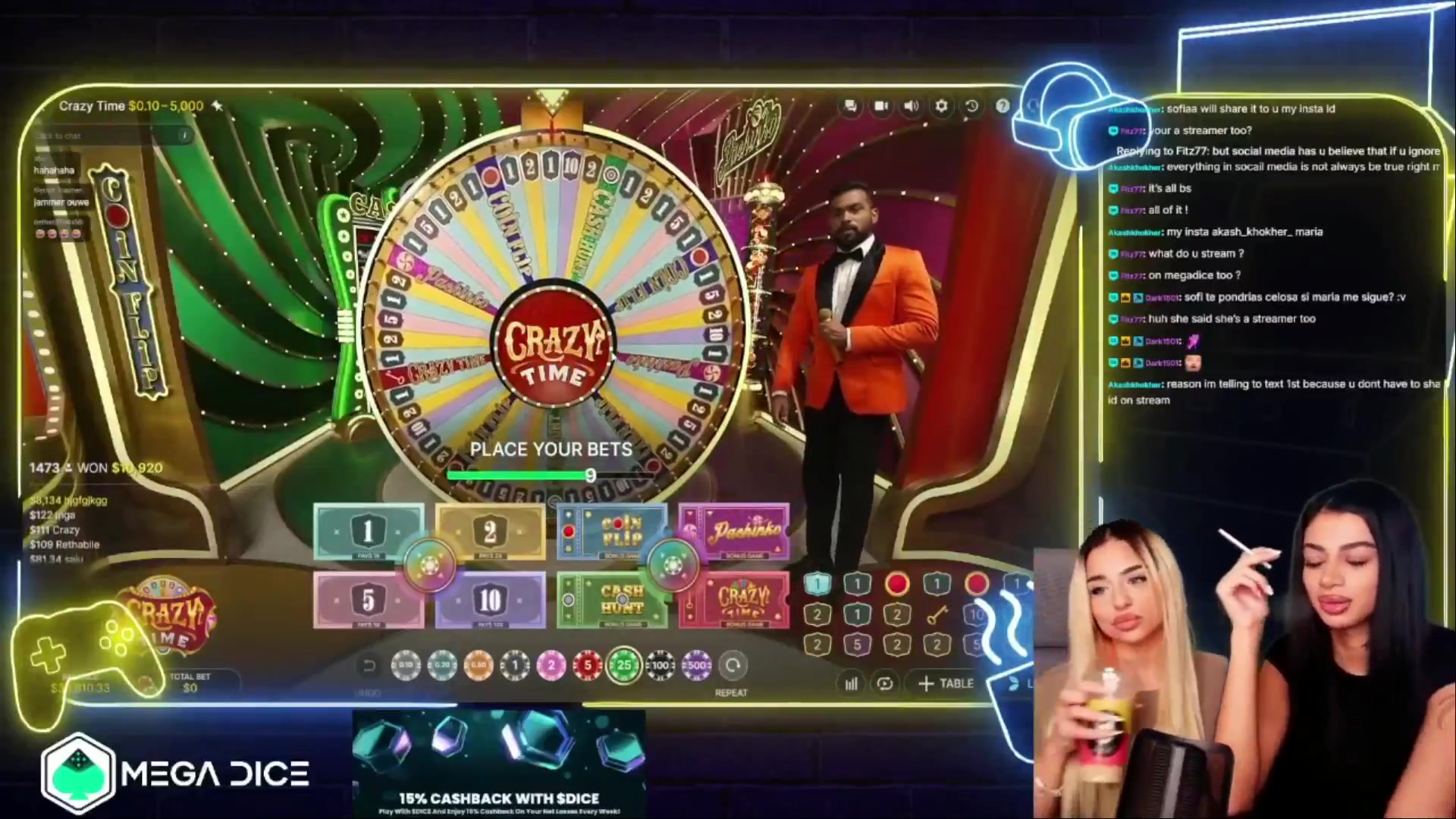 Crazy Time: $30,125.00 win (43.03x)
