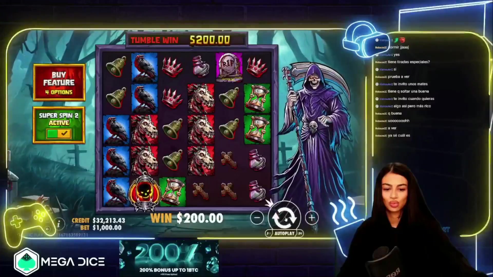 Death Dominion: $7,998.00 win (8x)