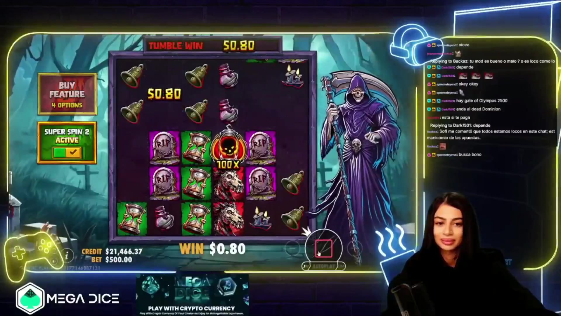 Death Dominion: $3,738.00 win (7.48x)