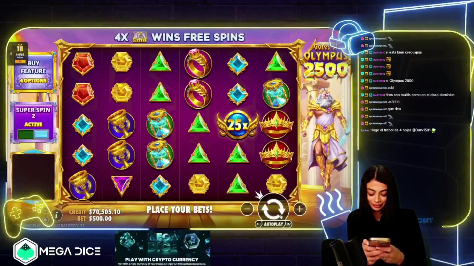 Gates of Olympus 2500: $7,130.00 win (14.26x)