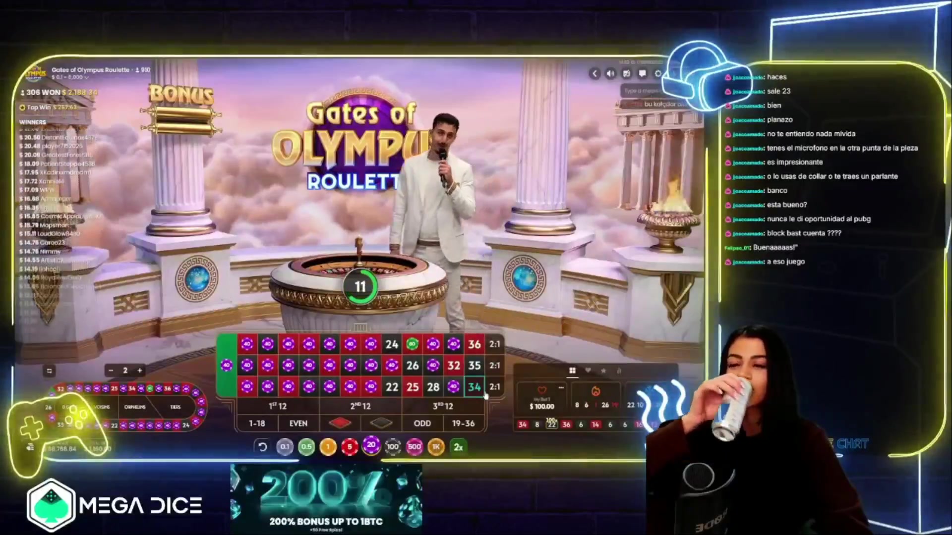 Gates of Olympus Roulette: $6,000.00 win (5.17x)