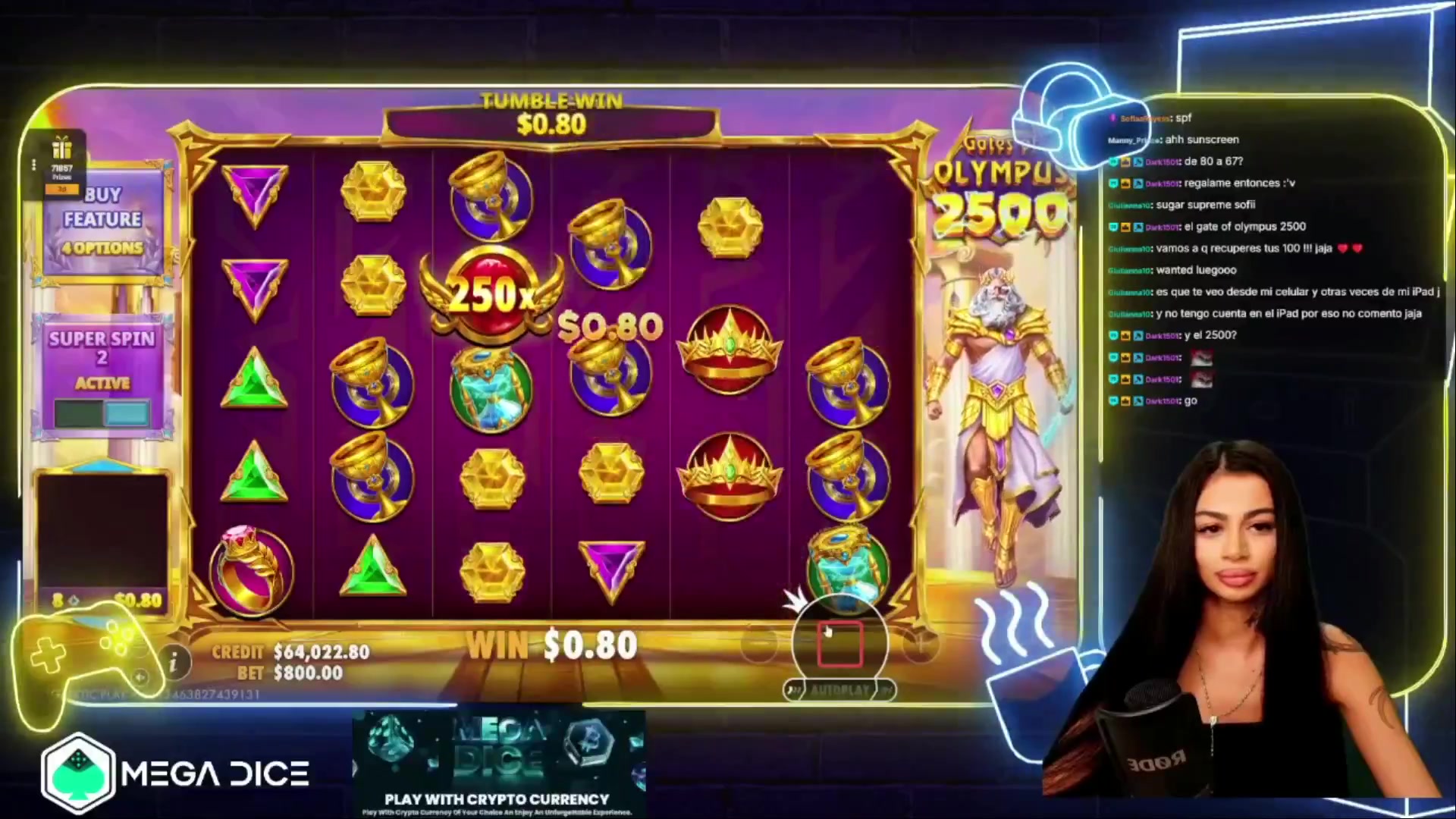 Gates of Olympus 2500: $10,920.00 win (13.65x)