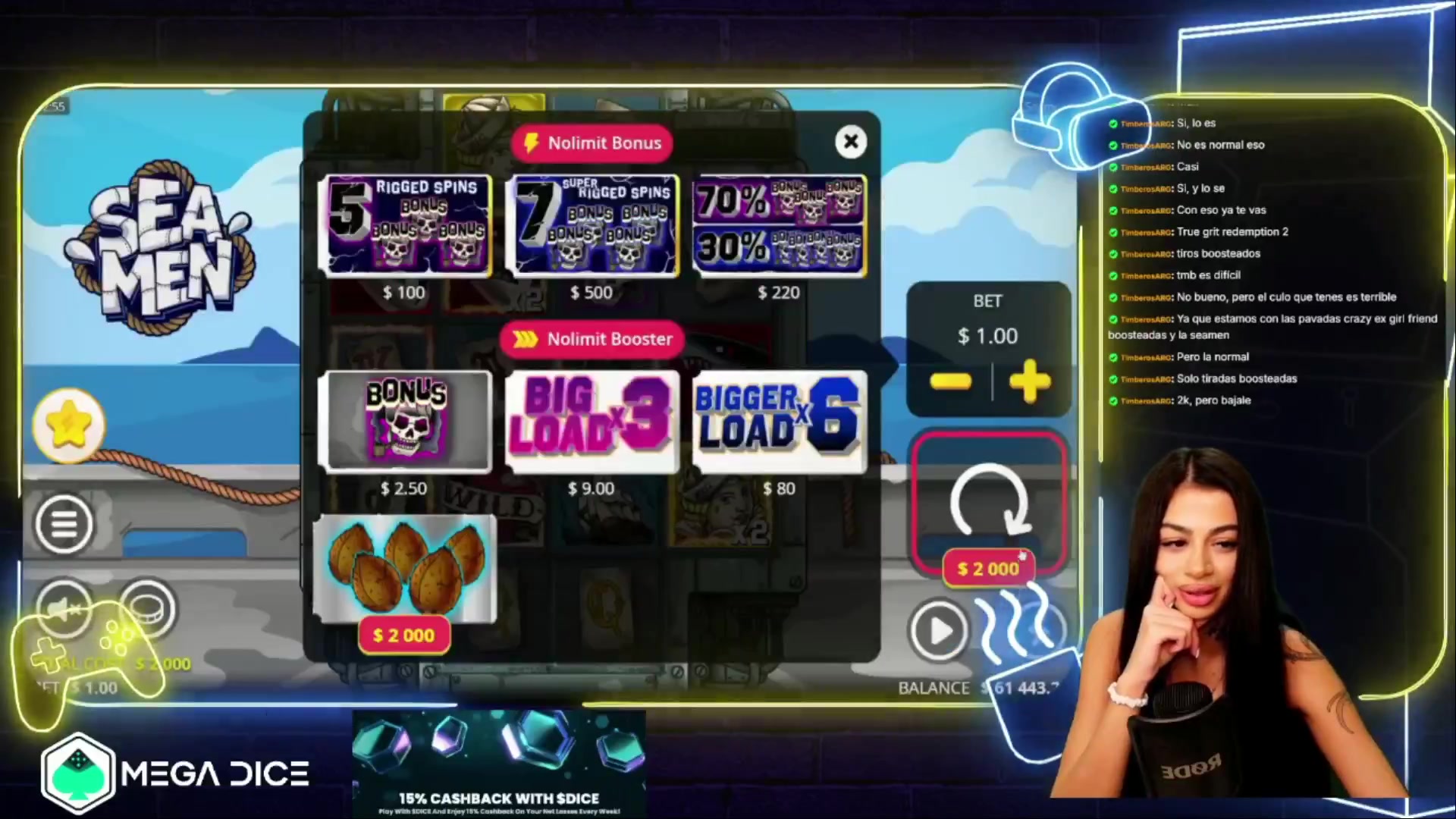 Seamen: $20,000.00 win (10x)