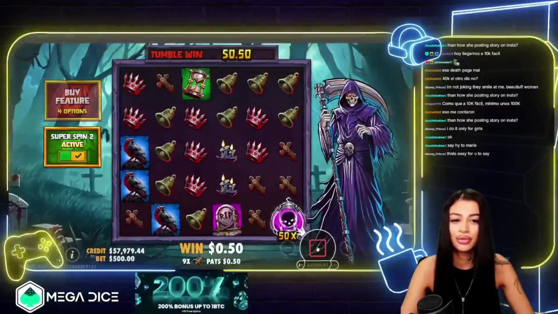 Death Dominion: $2,739.00 win (5.48x)