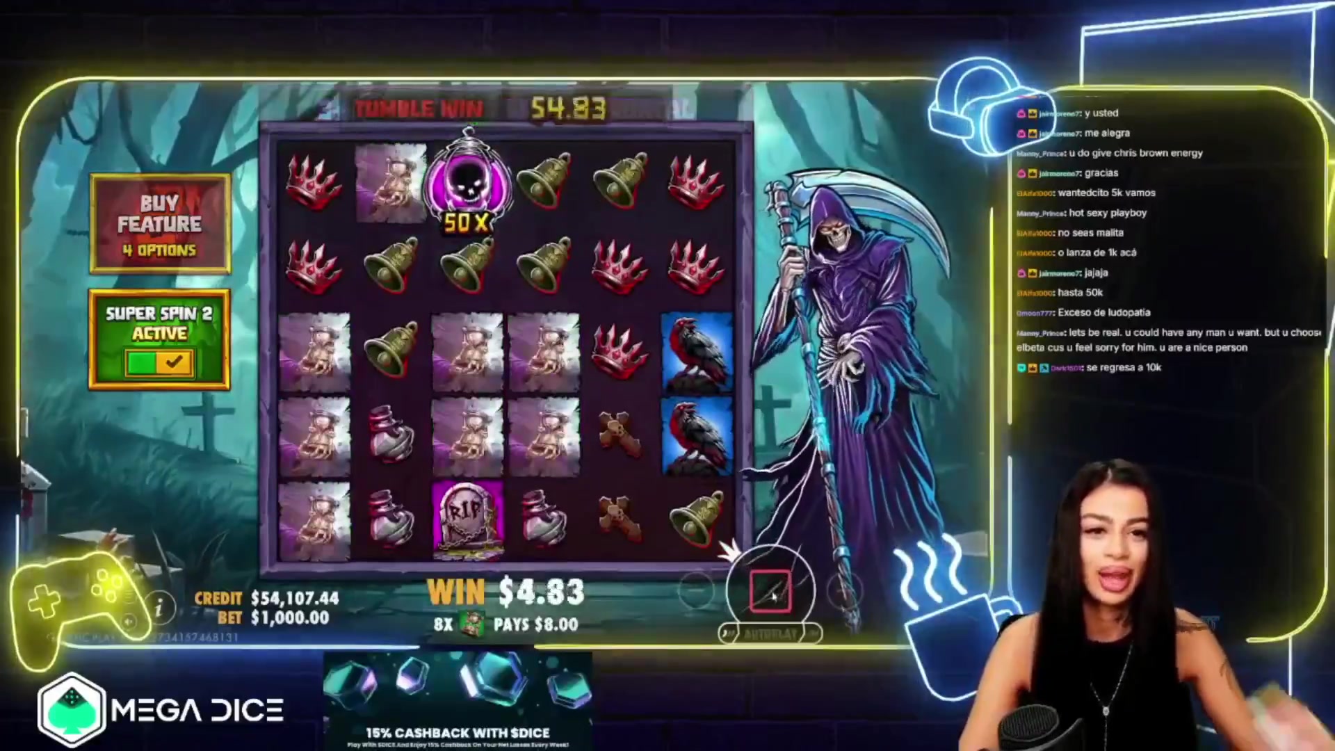 Death Dominion: $80,000.00 win (80.01x)