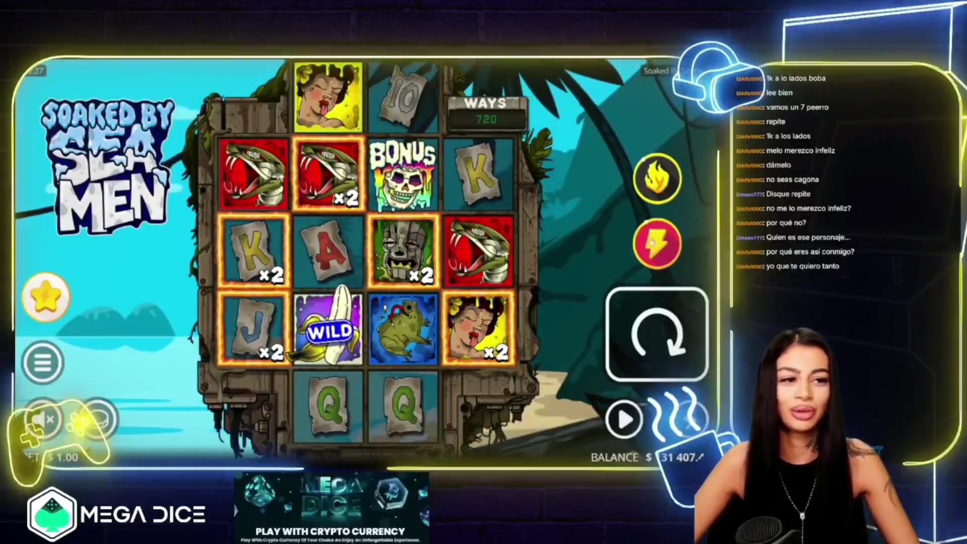 Soaked by Seamen: $10,246.25 win (25.62x)