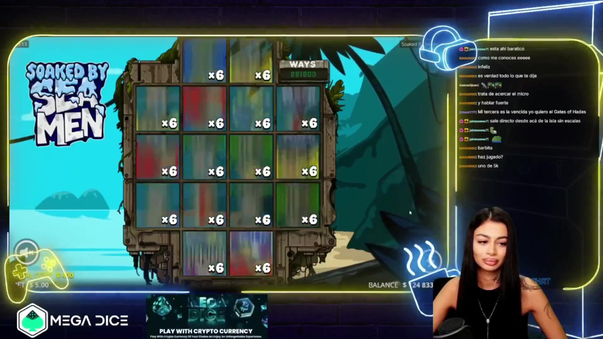 Soaked by Seamen: $6,853.00 win (17.14x)