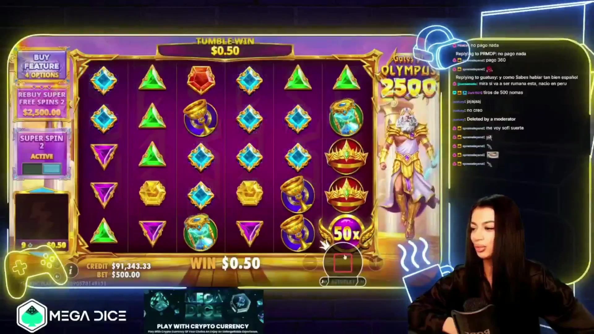 Gates of Olympus 2500: $8,700.00 win (17.4x)