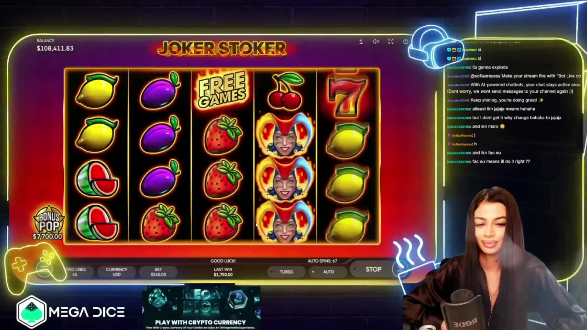 Joker Stoker: $2,352.00 win (16.8x)