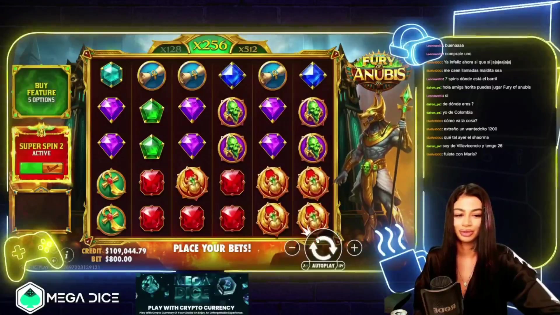 Fury of Anubis: $4,833.28 win (6.04x)