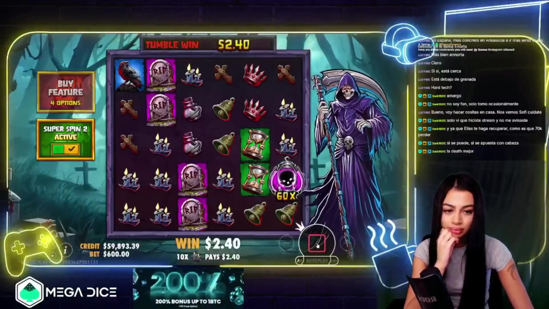Death Dominion: $16,473.60 win (27.44x)