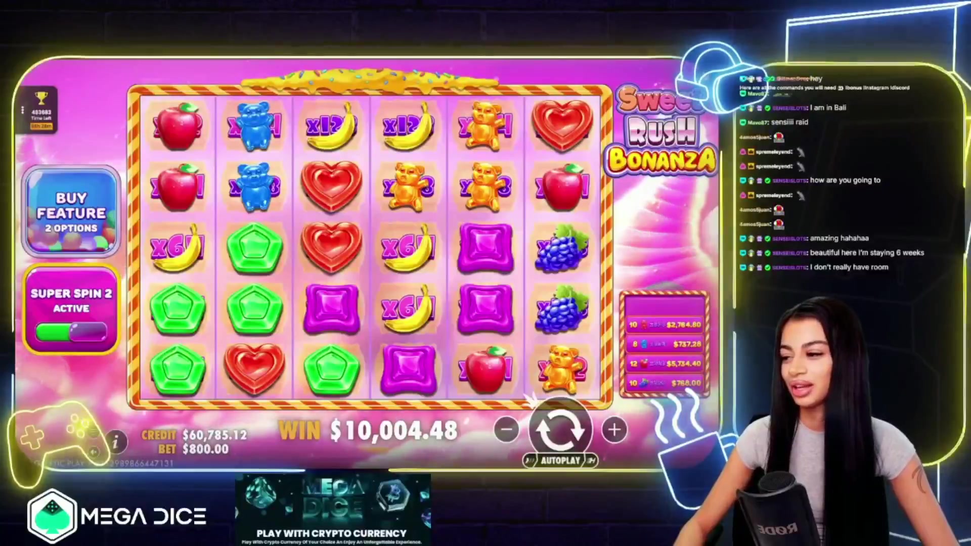 Sweet Rush Bonanza: $12,702.72 win (15.87x)