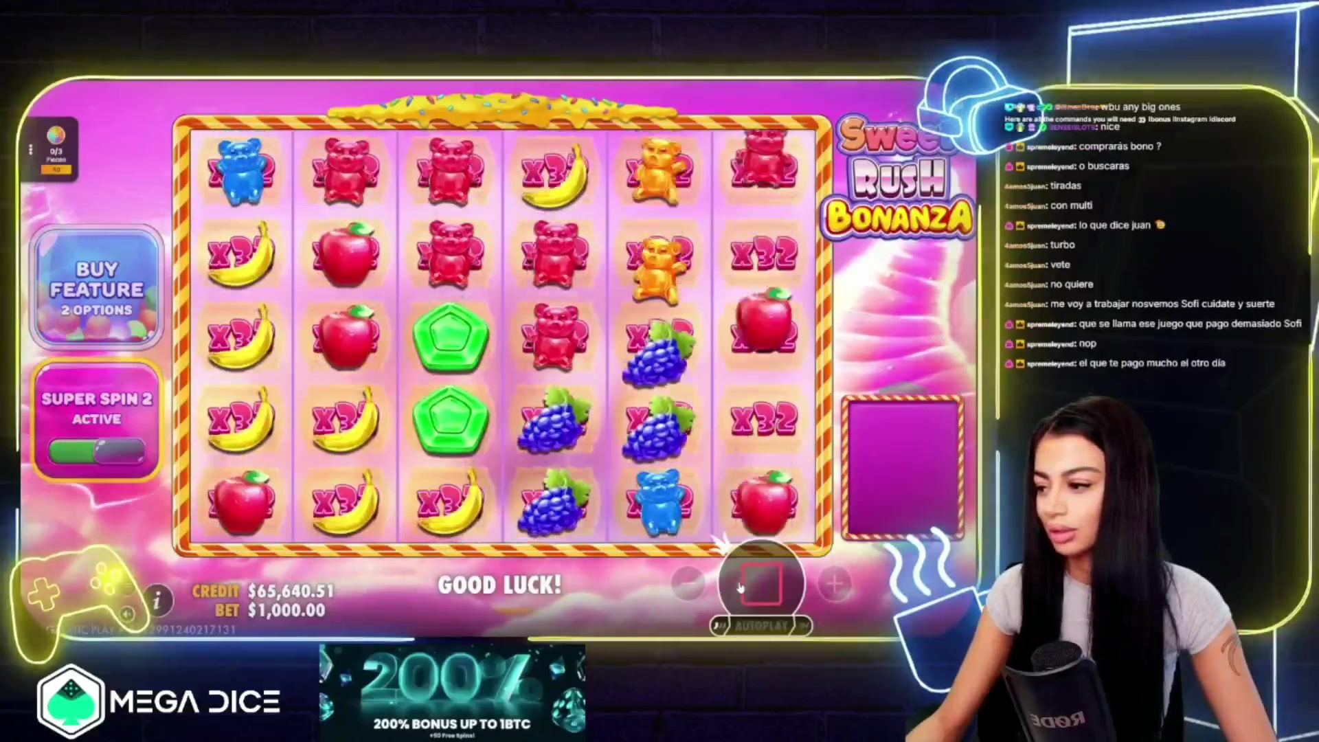 Sweet Rush Bonanza: $6,912.00 win (6.91x)