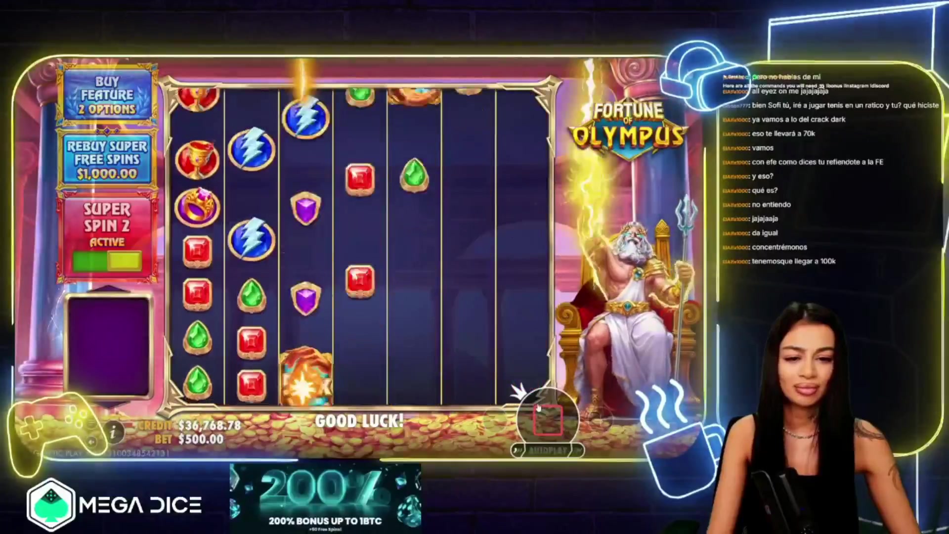 Fortune of Olympus: $6,480.00 win (12.95x)