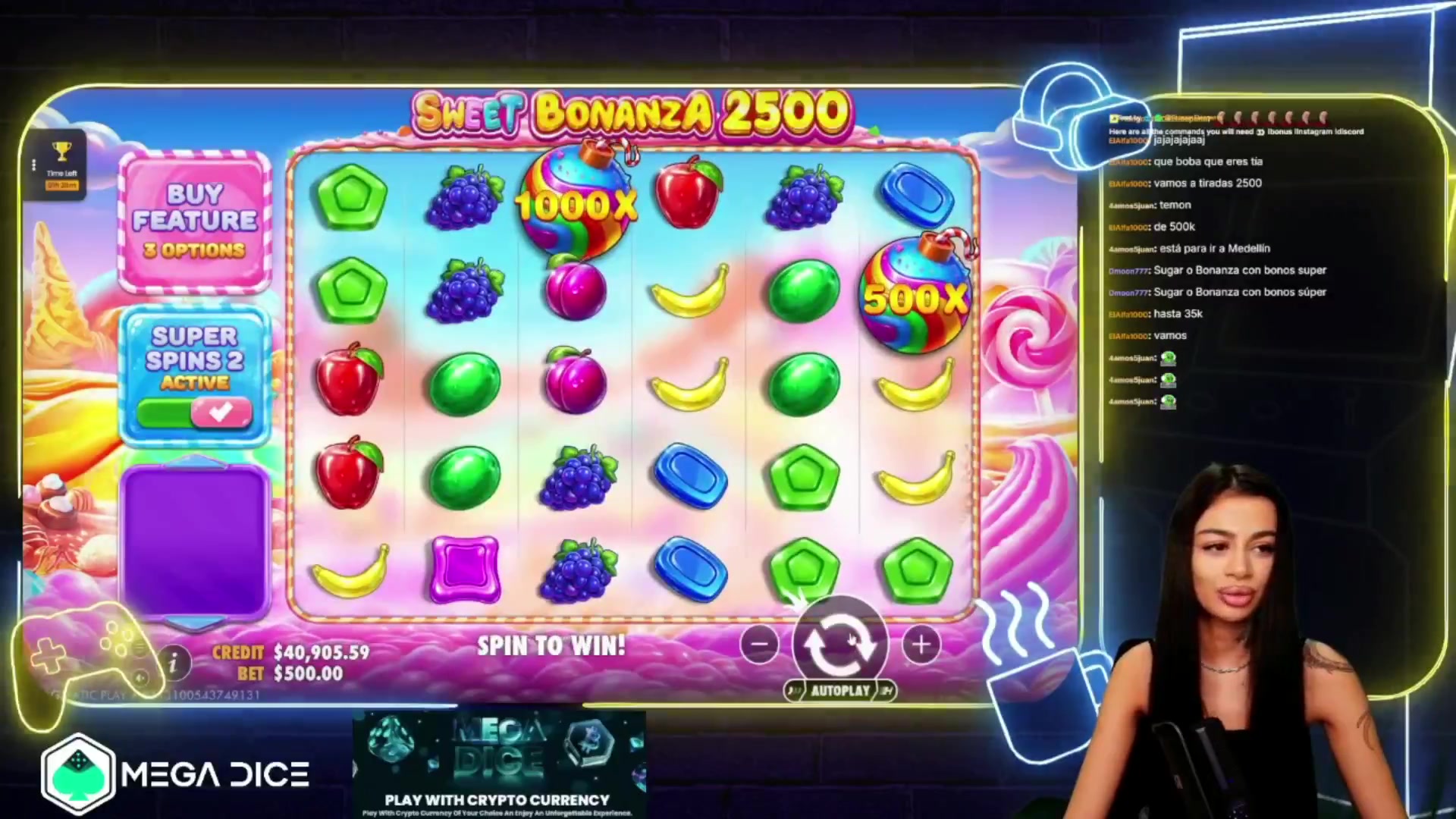 Sweet Bonanza 2500: $5,750.00 win (11.5x)