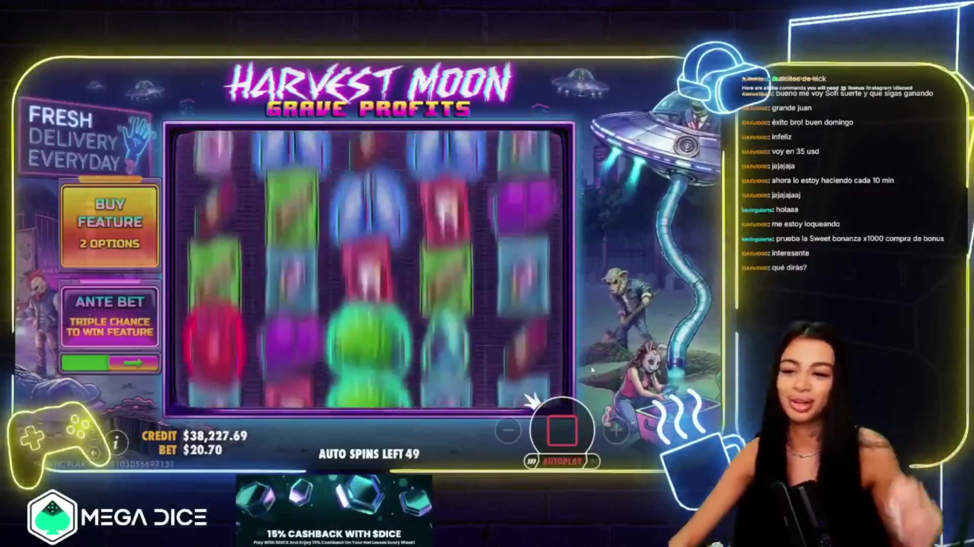 Harvest Moon Grave Profits: $610.65 win (29.48x)