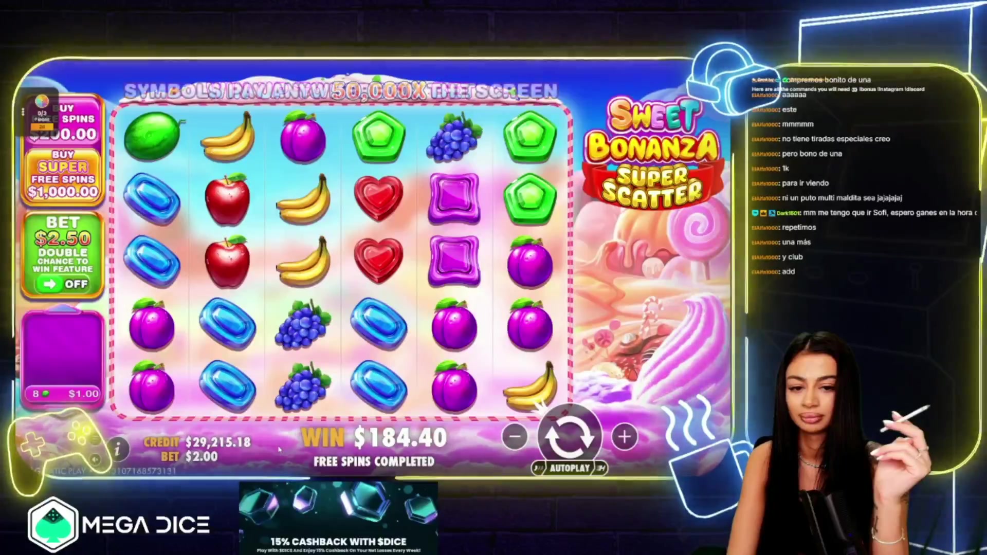 Sweet Bonanza Super Scatter: $5,626.90 win (5.62x)