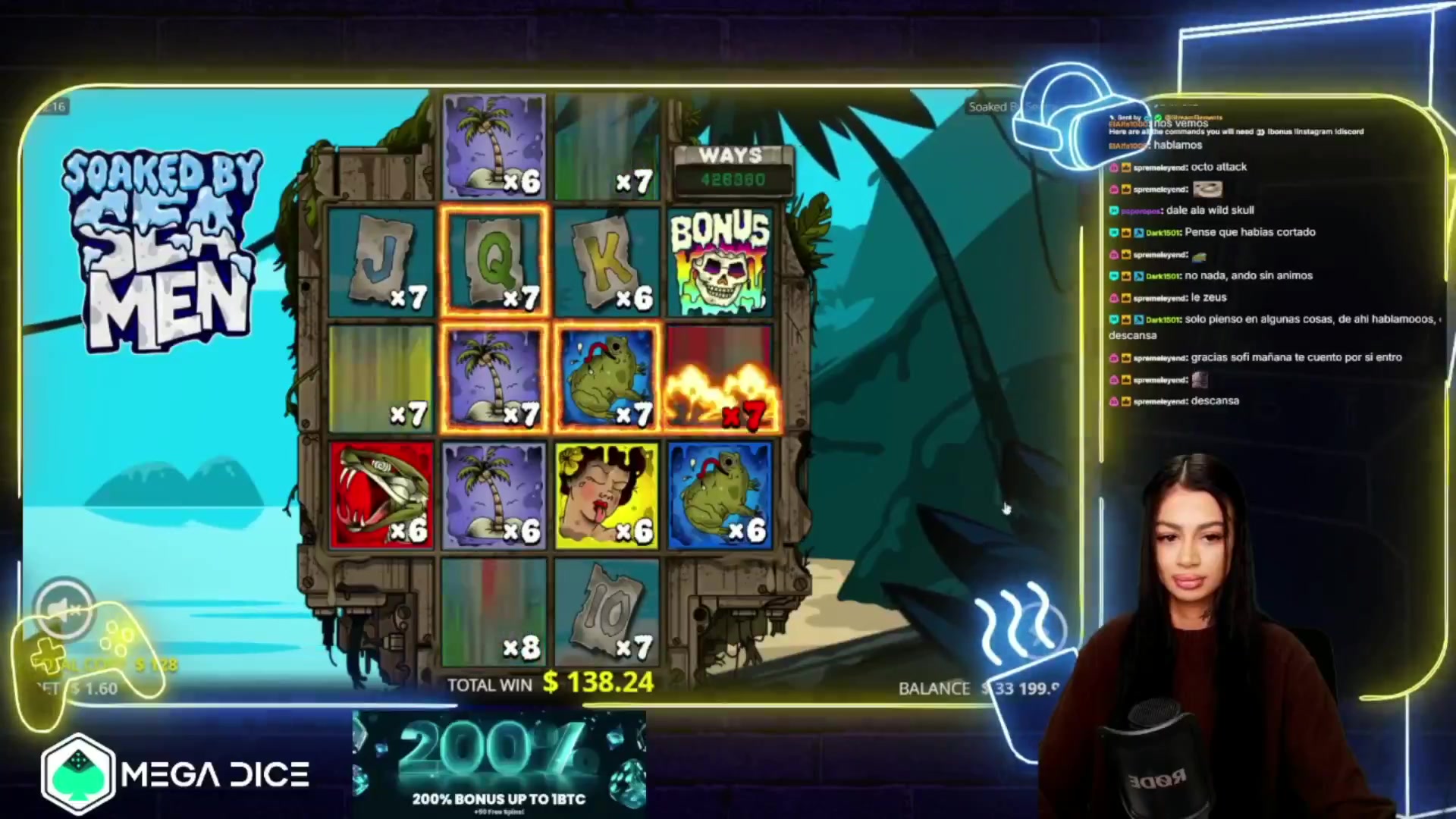 Soaked by Seamen: $2,950.64 win (23.05x)