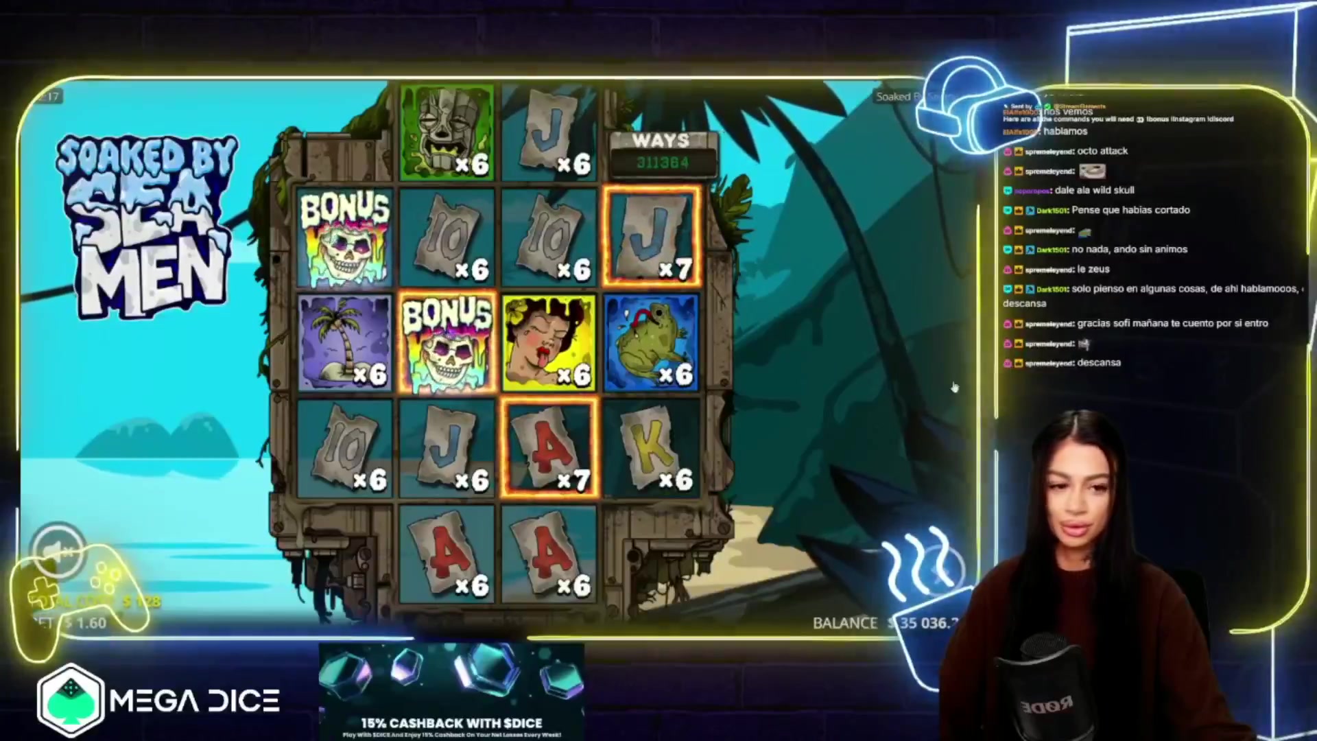 Soaked by Seamen: $1,180.00 win (9.22x)