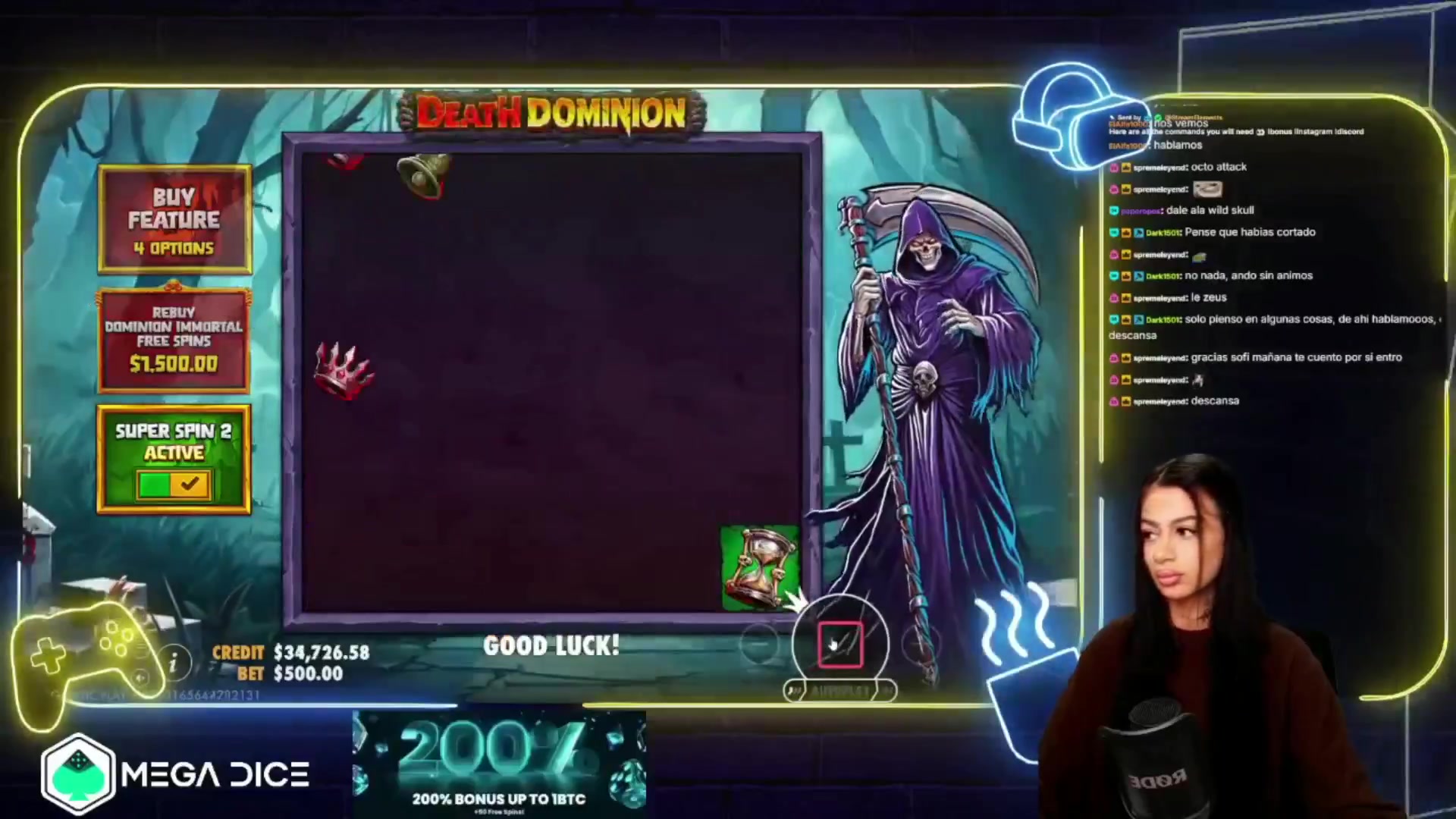 Death Dominion: $6,615.00 win (13.23x)