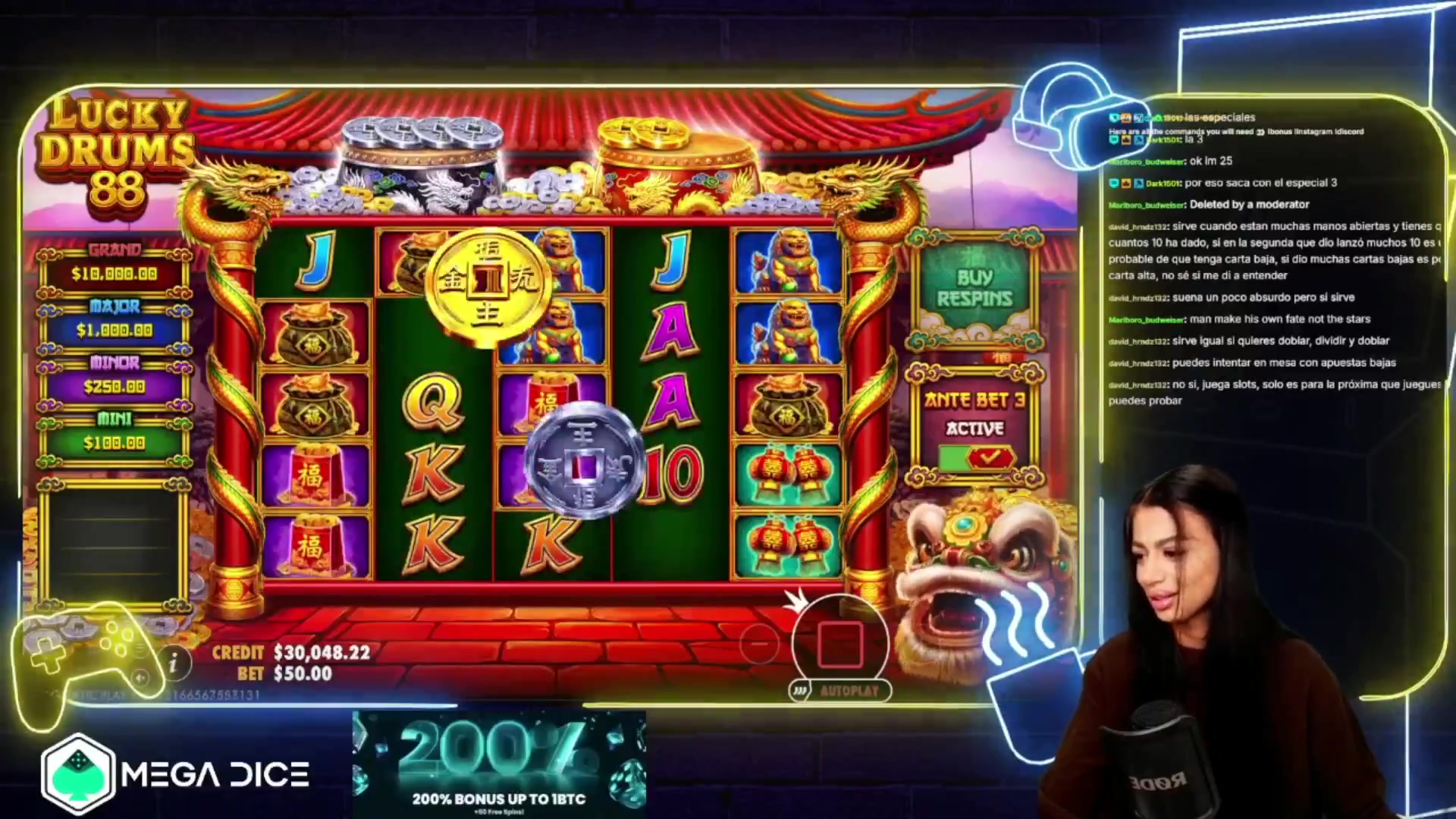 Lucky Drums 88: $805.00 win (16.1x)