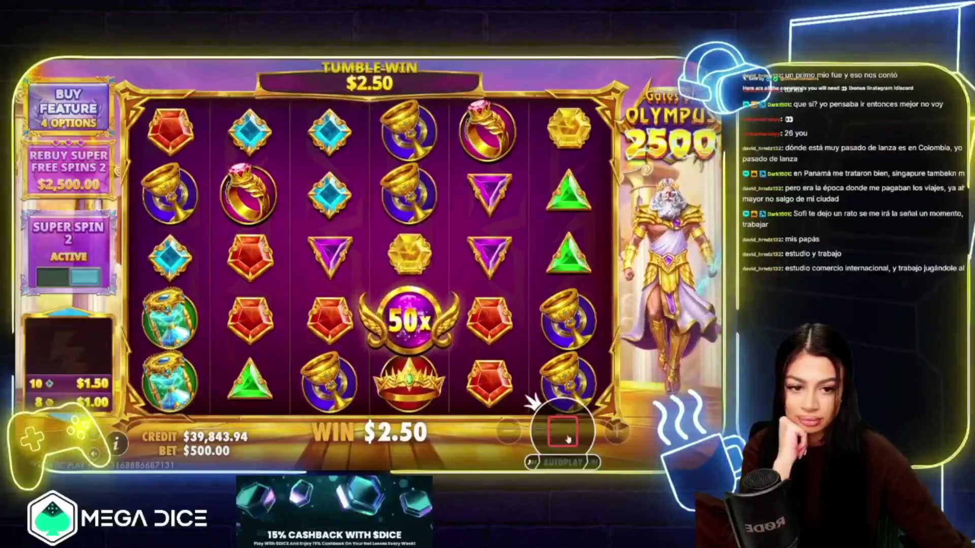 Gates of Olympus 2500: $4,235.00 win (8.47x)
