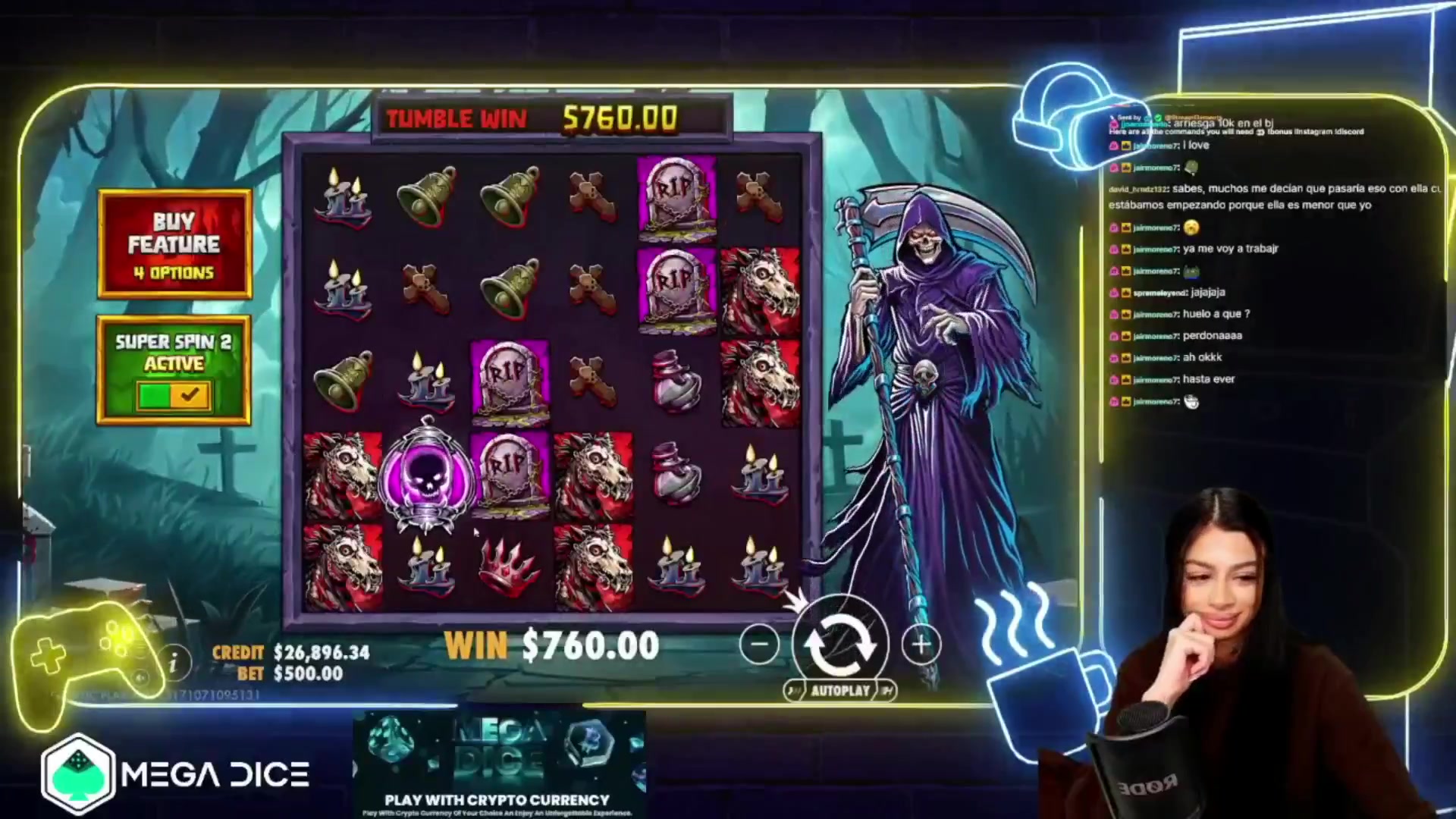 Death Dominion: $6,786.00 win (13.57x)