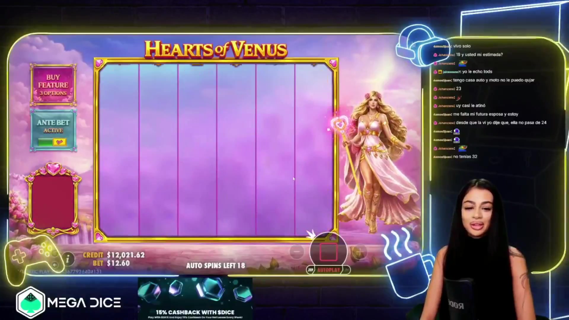 Hearts of Venus: $3,604.86 win (286.05x)