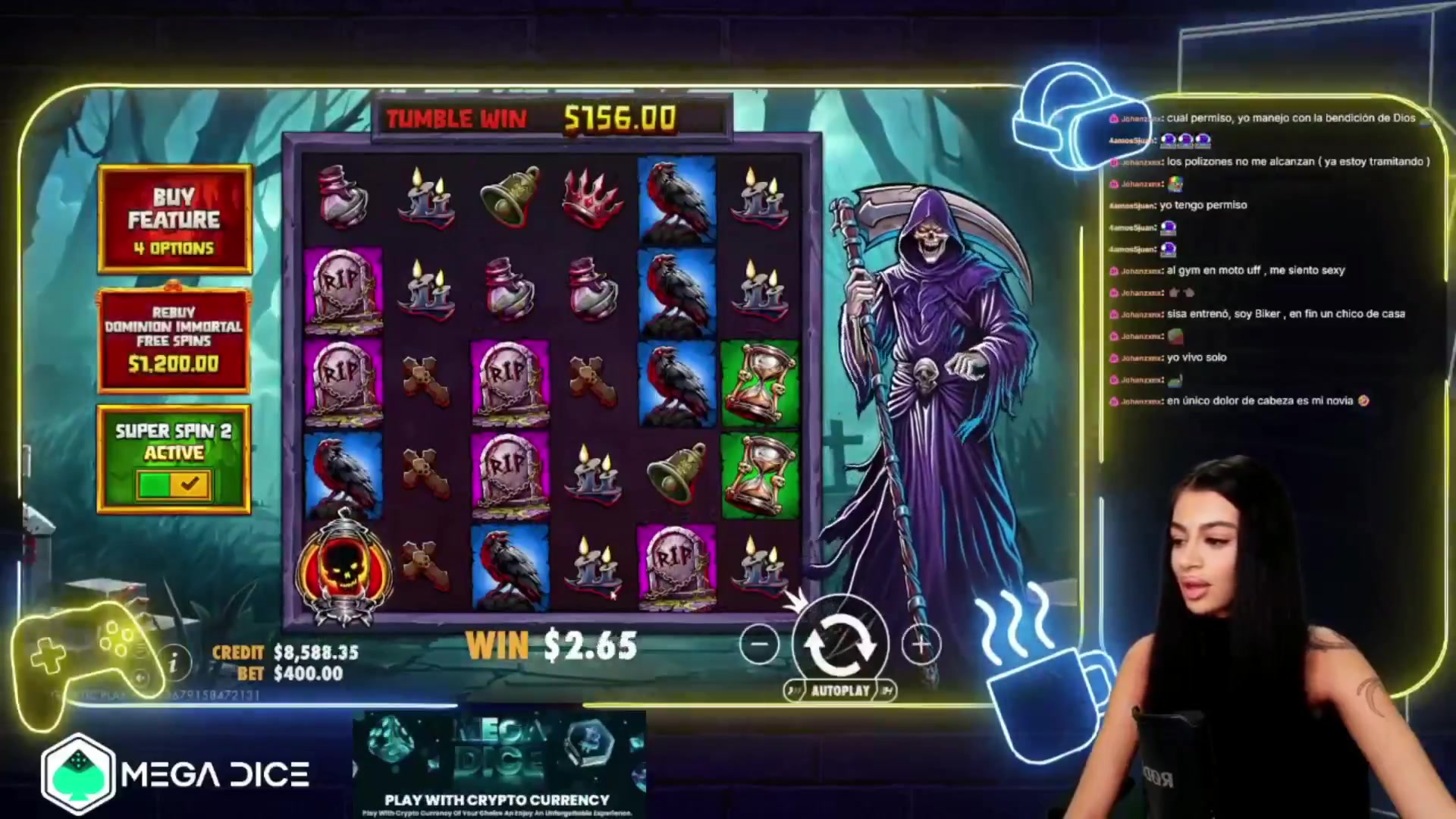 Death Dominion: $4,992.00 win (12.48x)