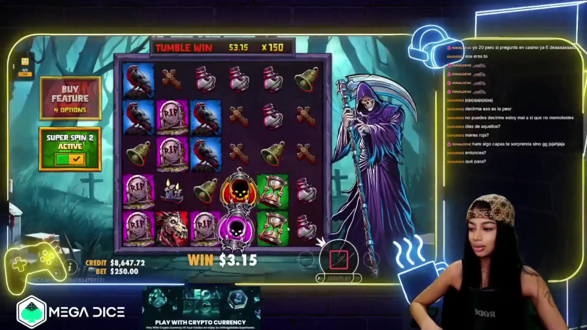 Death Dominion: $1,312.00 win (5.25x)