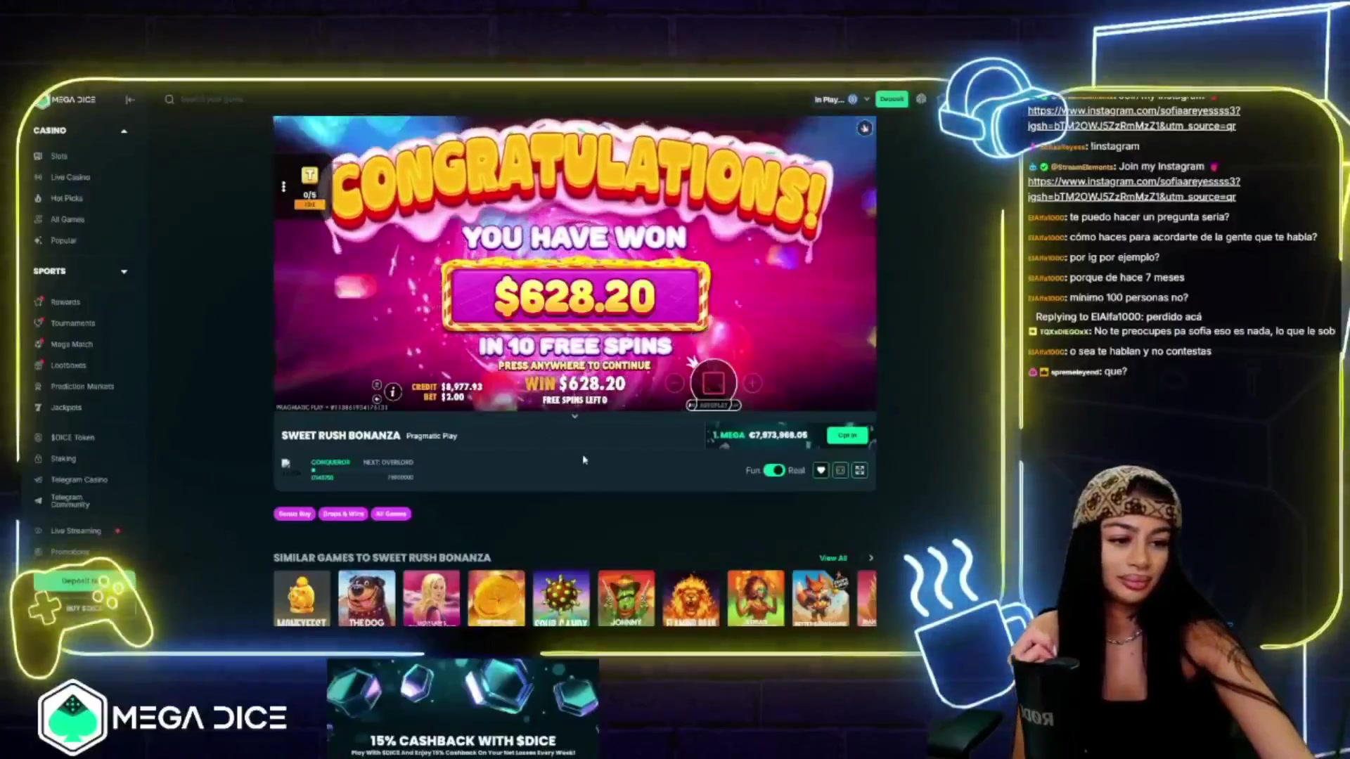 Sweet Rush Bonanza: $4,355.20 win (8.71x)