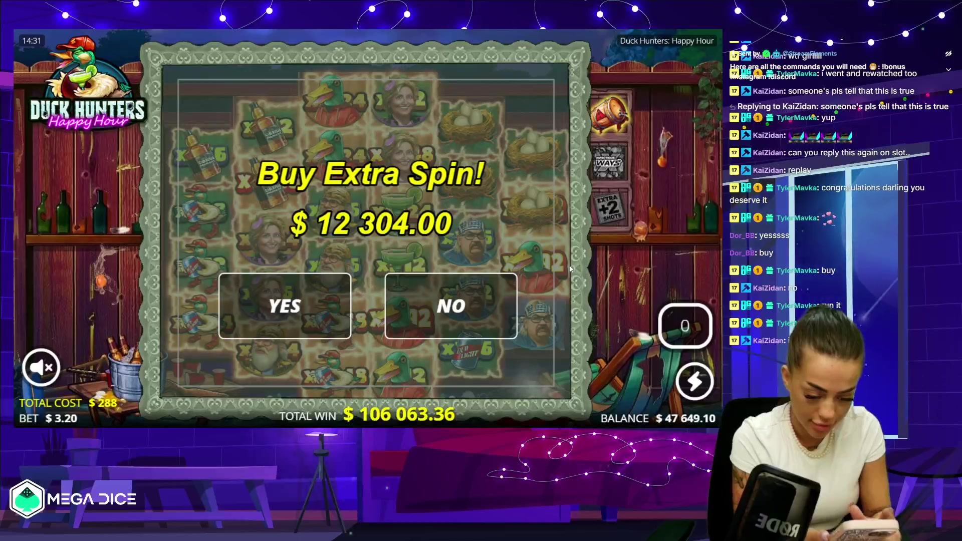 Duck Hunters: Happy Hour: $106,063.36 win (368.21x)