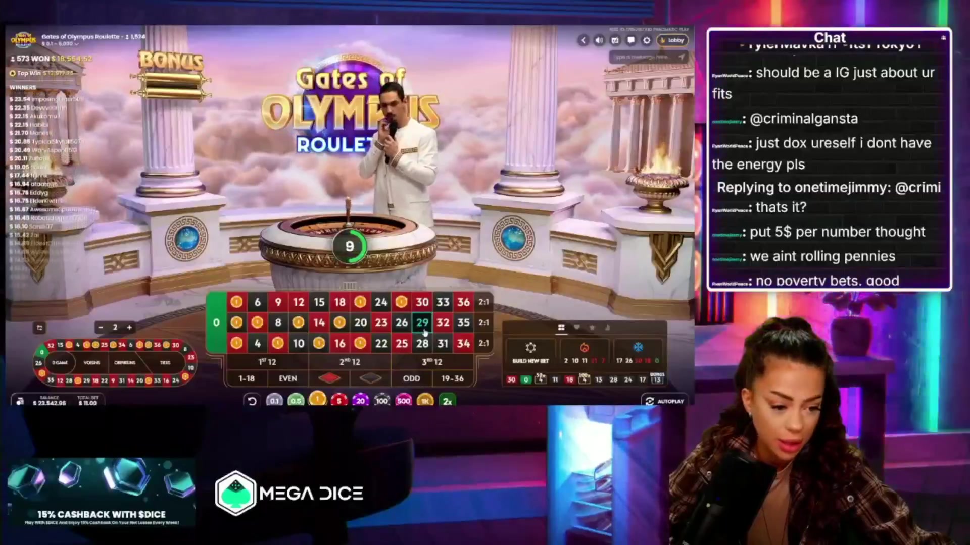Gates of Olympus Roulette: $800.00 win (7.14x)