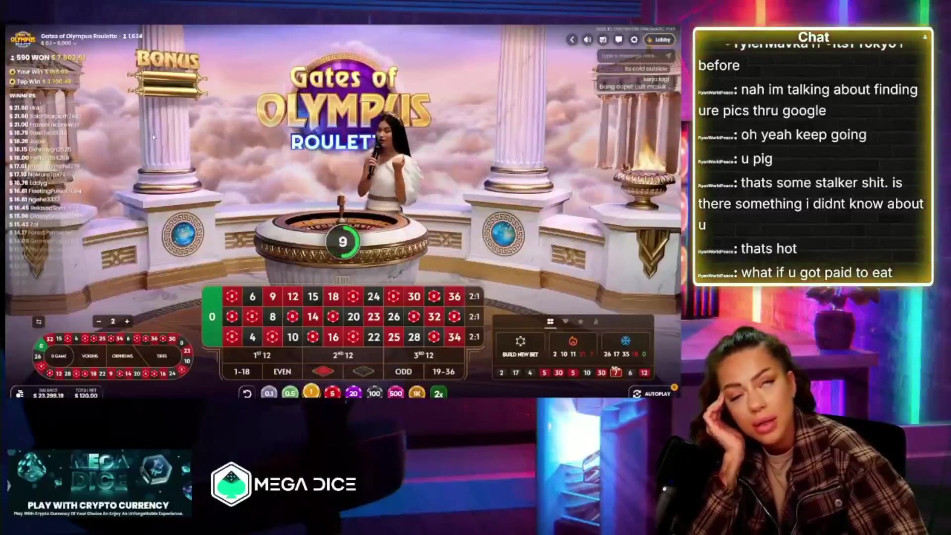 Gates of Olympus Roulette: $800.00 win (6.67x)
