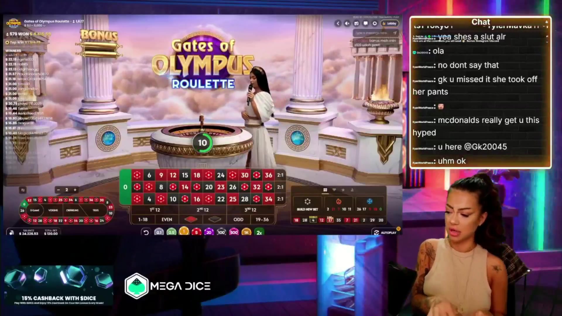 Gates of Olympus Roulette: $1,785.60 win (14.88x)
