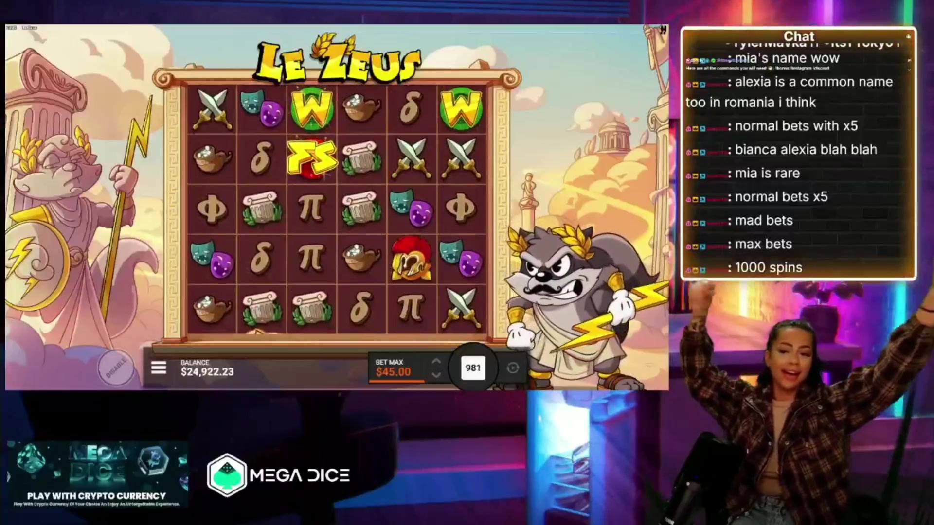 Le Zeus: $4,447.50 win (98.84x)
