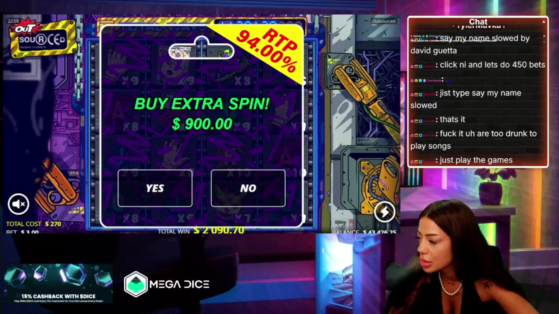 Outsourced: $2,341.50 win (5.2x)