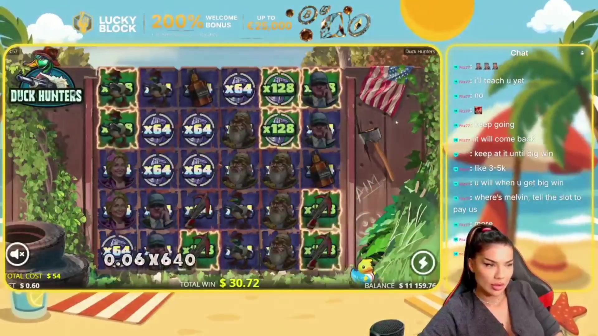 Duck Hunters: $933.12 win (17.28x)